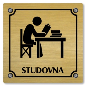 Studovna, 118x118mm, zlatá, Kansas